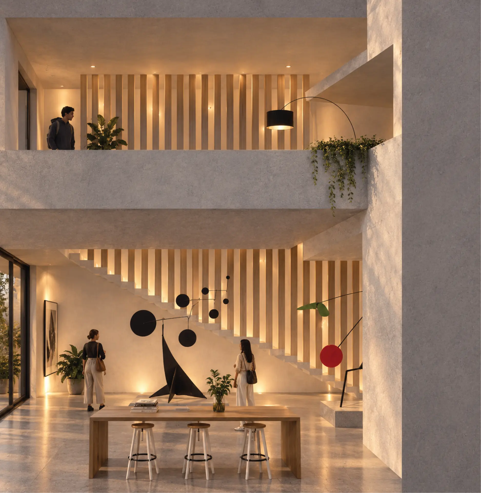 Studio interior — double-height space