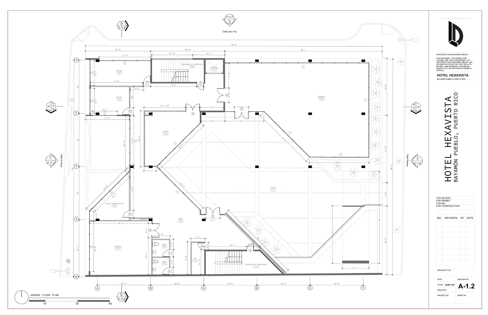 Ground floor plan — Hotel Hexavista