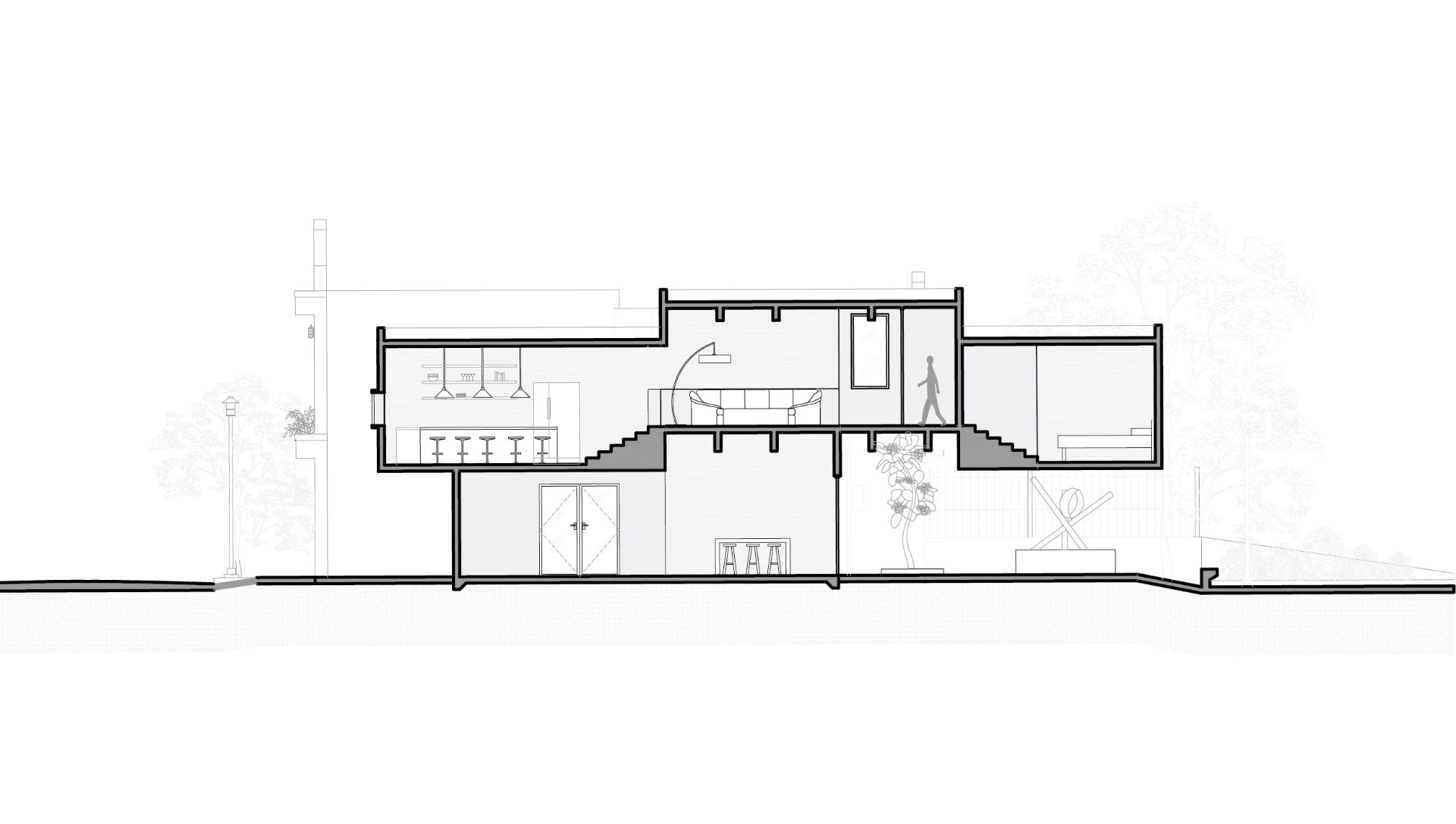 Vertical section drawing